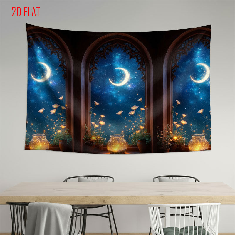 Star Moon Background Cloth