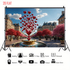 Love Fountain Photo Background Cloth