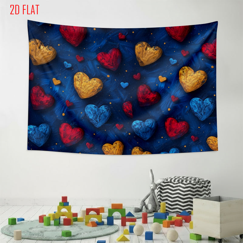 Oil Love Print Bkgd Cloth