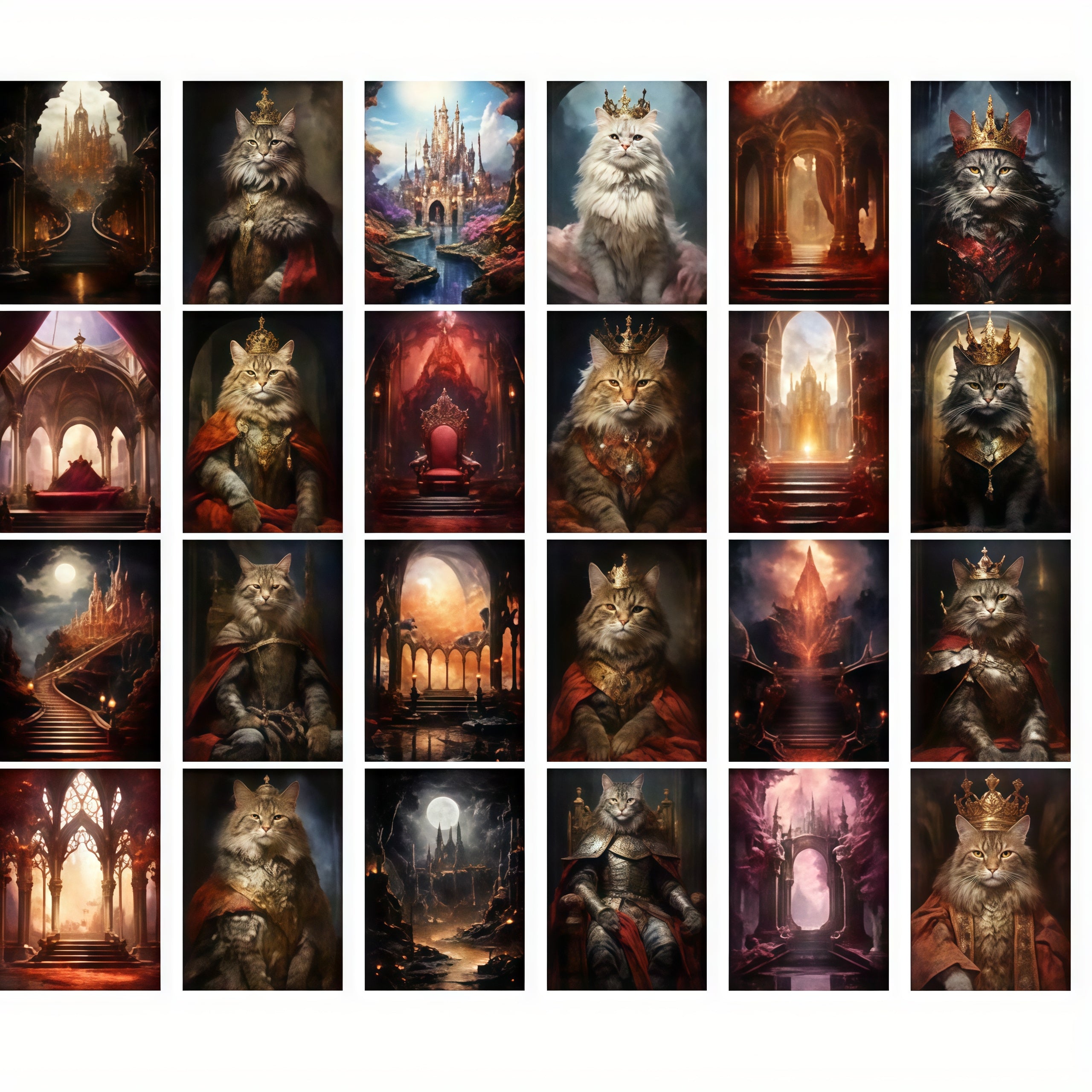 24pxs Fairy Tale Retro Postcards