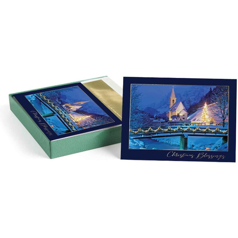 16pxs Xmas Gold Foil Cards