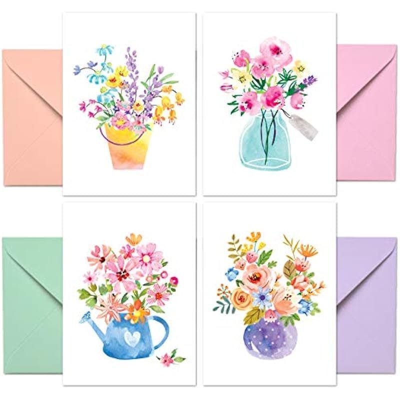 48pxs Floral Blank Cards