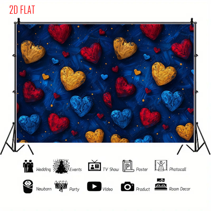Oil Love Print Bkgd Cloth