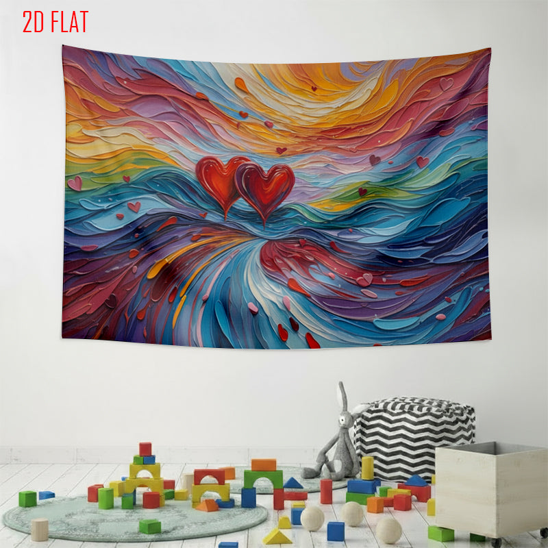 Colorful Love Oil Backdrop