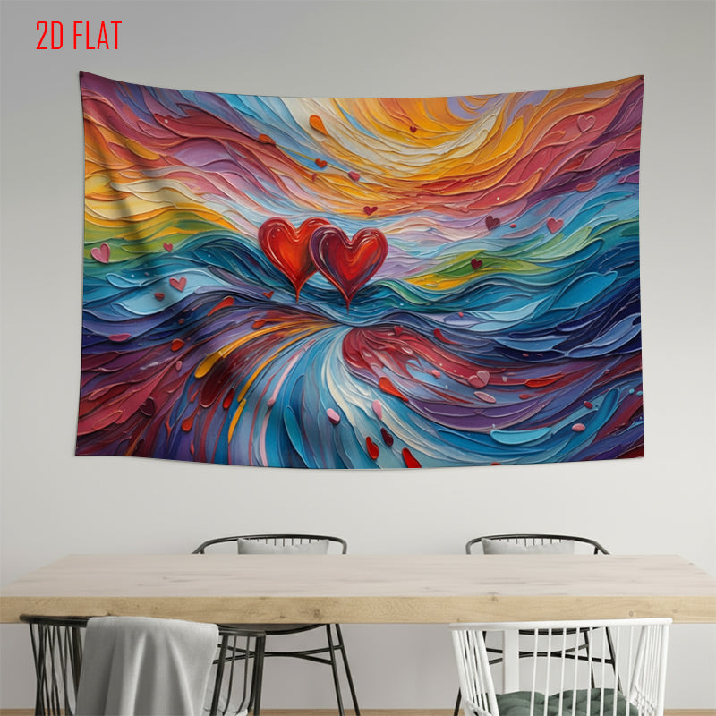 Colorful Love Oil Backdrop
