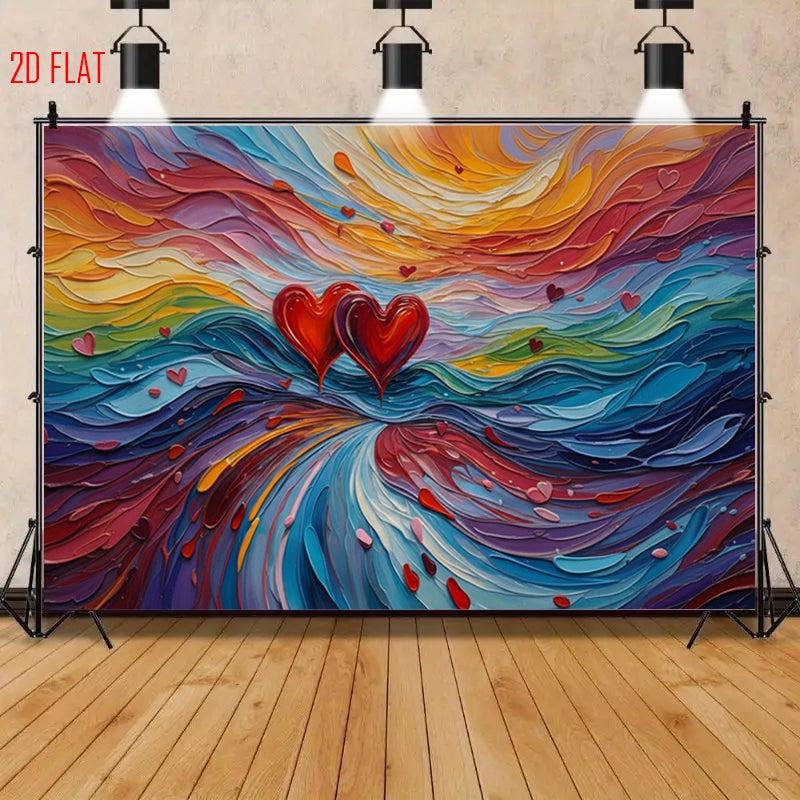 Colorful Love Oil Backdrop