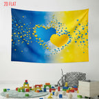 Blue Yellow Love Bkgd Cloth