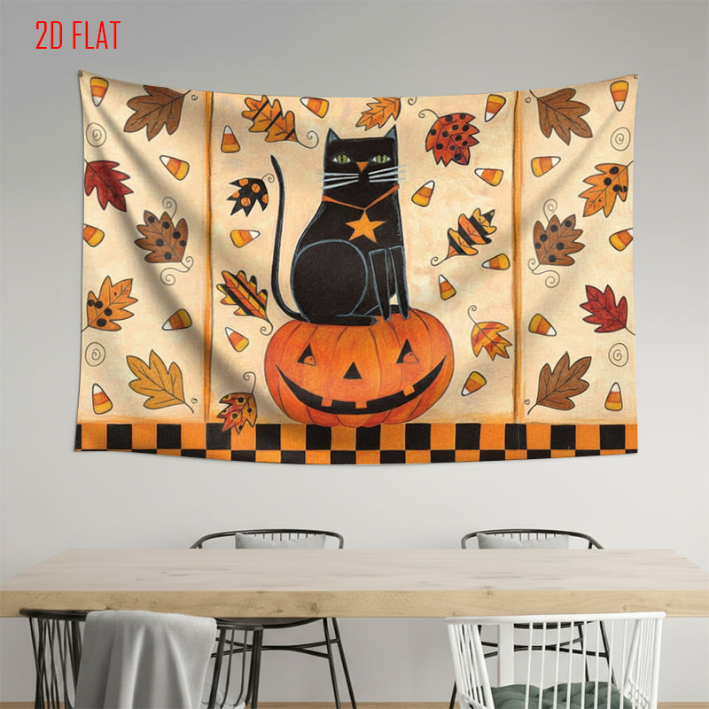 Halloween Cat Photo Background Cloth
