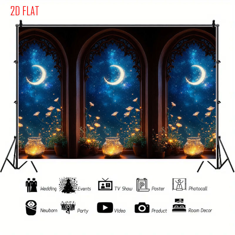 Star Moon Background Cloth