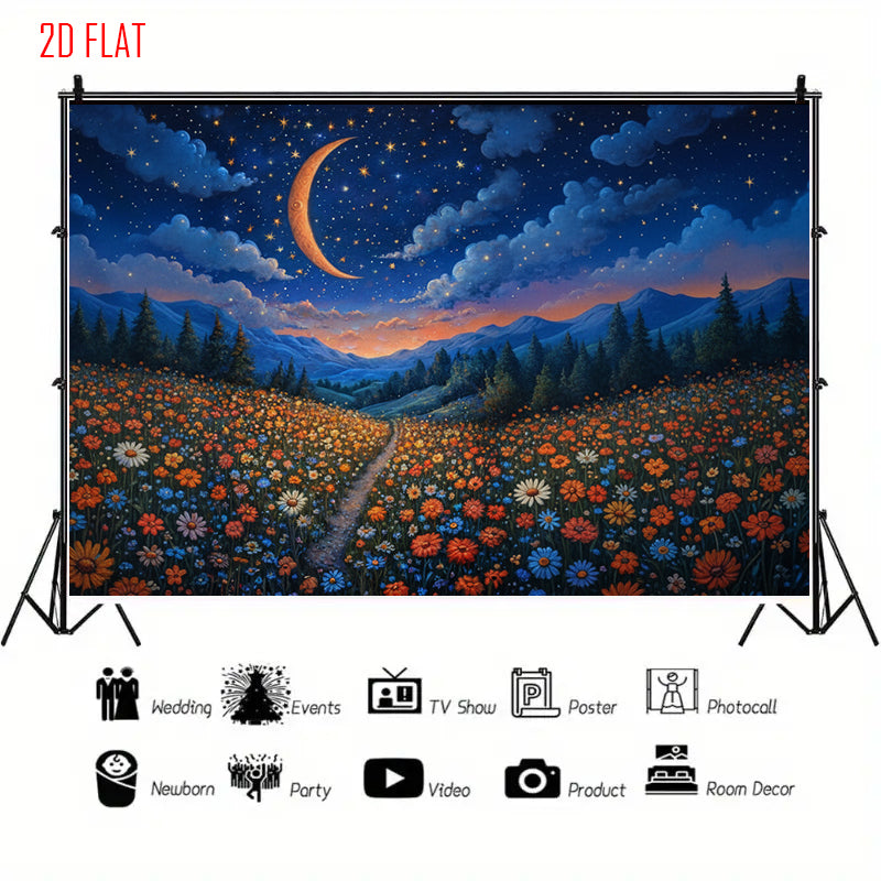 Star Moon Photo Backdrop