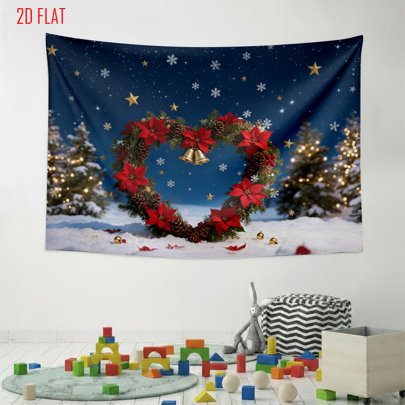 Christmas Wreath Background Cloth