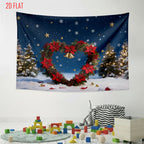 Christmas Wreath Background Cloth