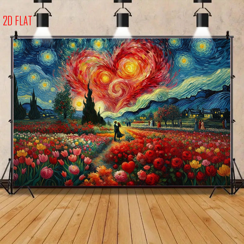 Van Gogh Style Photo Background Cloth