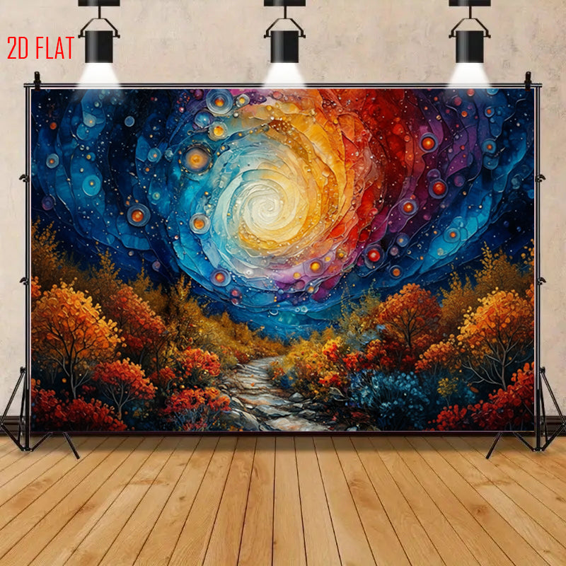 Colorful Vortex Autumn Photo Background Cloth