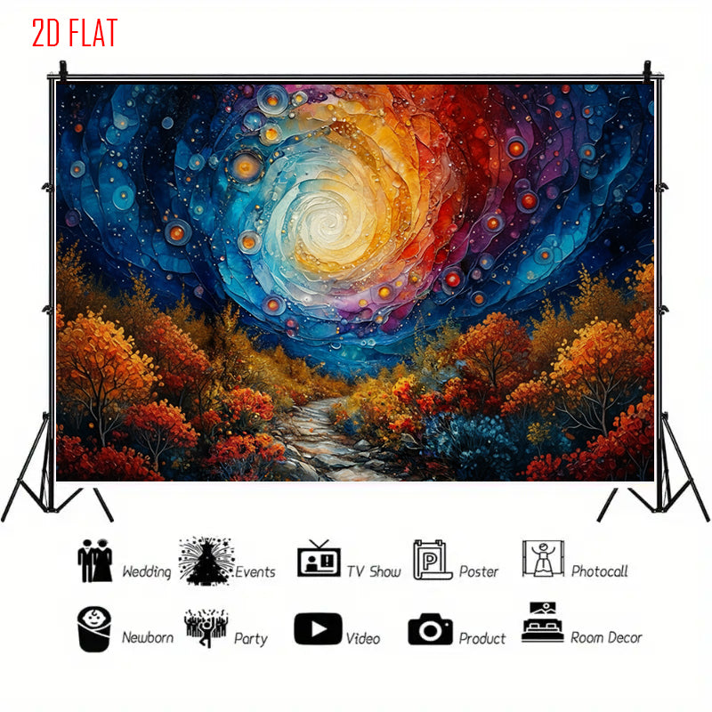 Colorful Vortex Autumn Photo Background Cloth