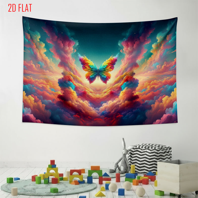 Colorful Butterfly Background Cloth