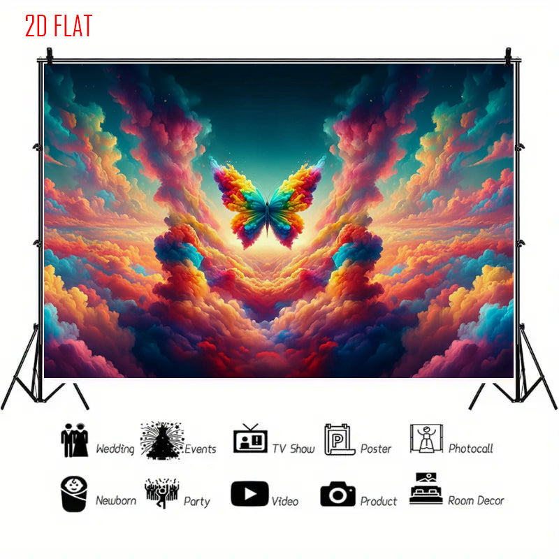 Colorful Butterfly Background Cloth