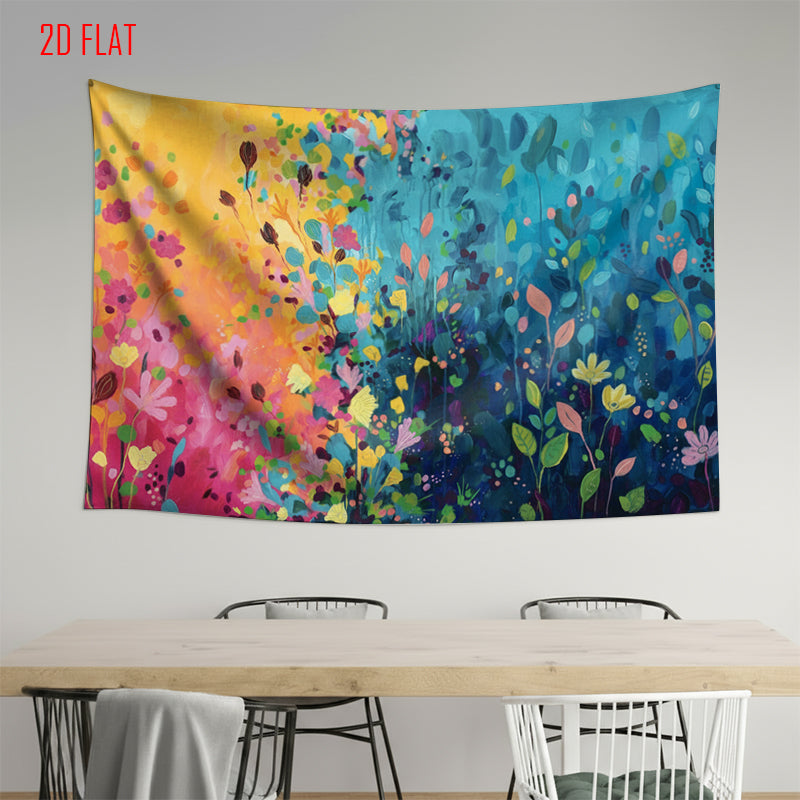 Mosaic Flower Art Bkgd Cloth