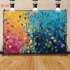 Mosaic Flower Art Bkgd Cloth