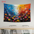Colorful Flower Oil Bkgd Cloth