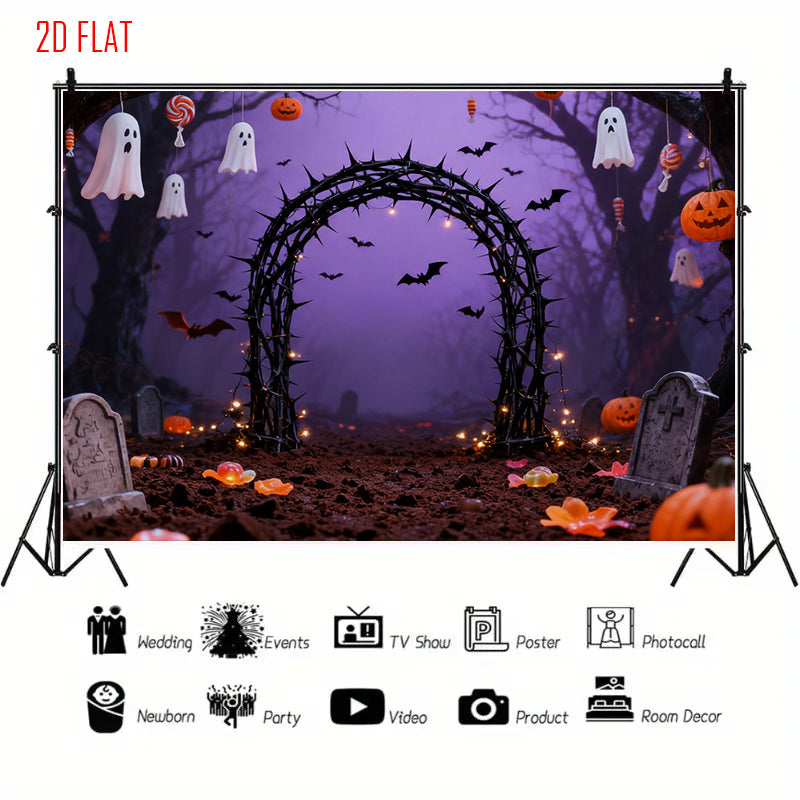 Halloween Ghost Arch Bkgd Cloth