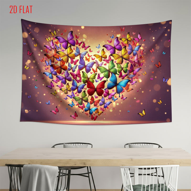 Colorful Butterfly Fantasy Background Cloth