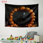 Halloween Pumpkin Castle Backdrop