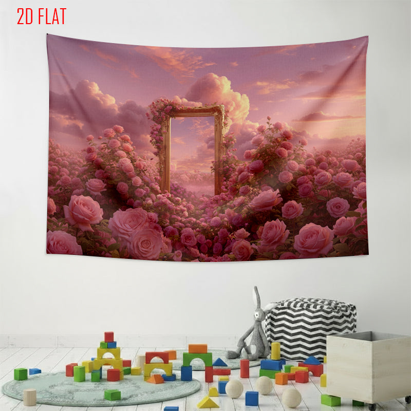 Rose Door Photo Backdrop