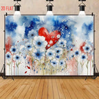 Watercolor Love Flower Backdrop