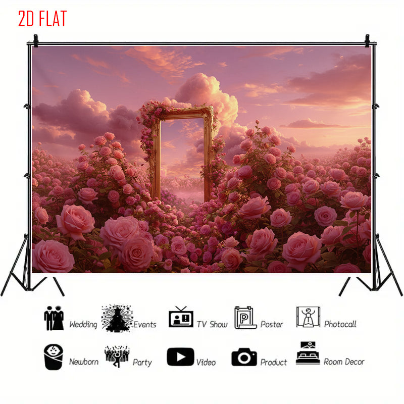 Rose Door Photo Backdrop