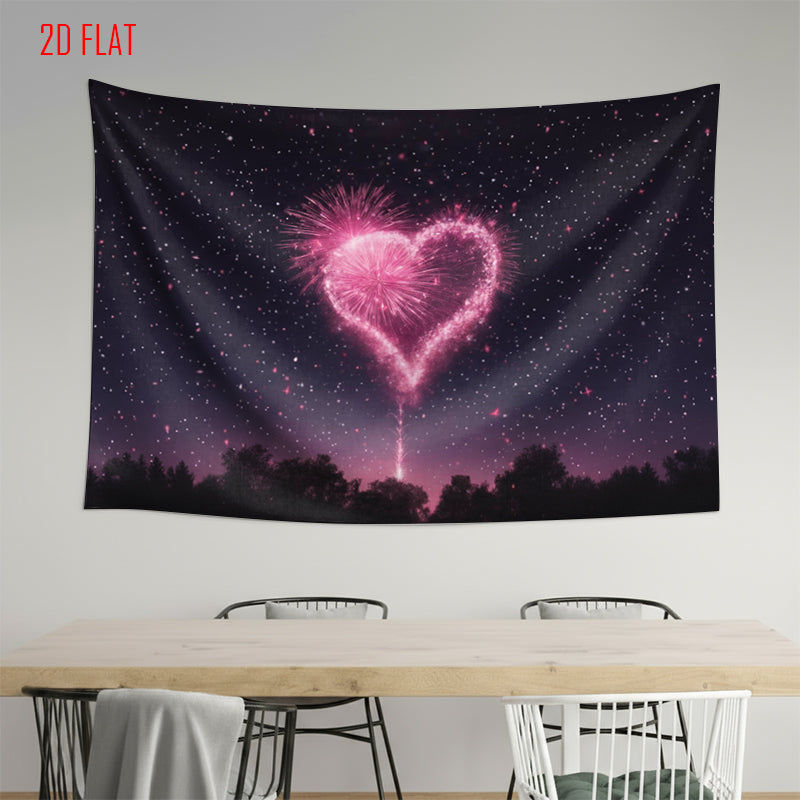 Love Fireworks Romantic Backdrop