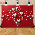 Red Love Print Backdrop