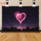 Love Fireworks Romantic Backdrop