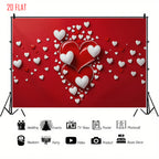 Red Love Print Backdrop