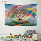 Rainbow Love Tree Bkgd Cloth