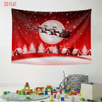Christmas Moonlight Sleigh Backdrop