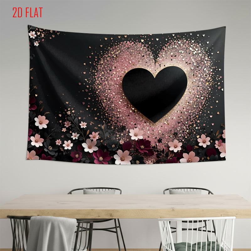 Black Gold Love Photo Backdrop