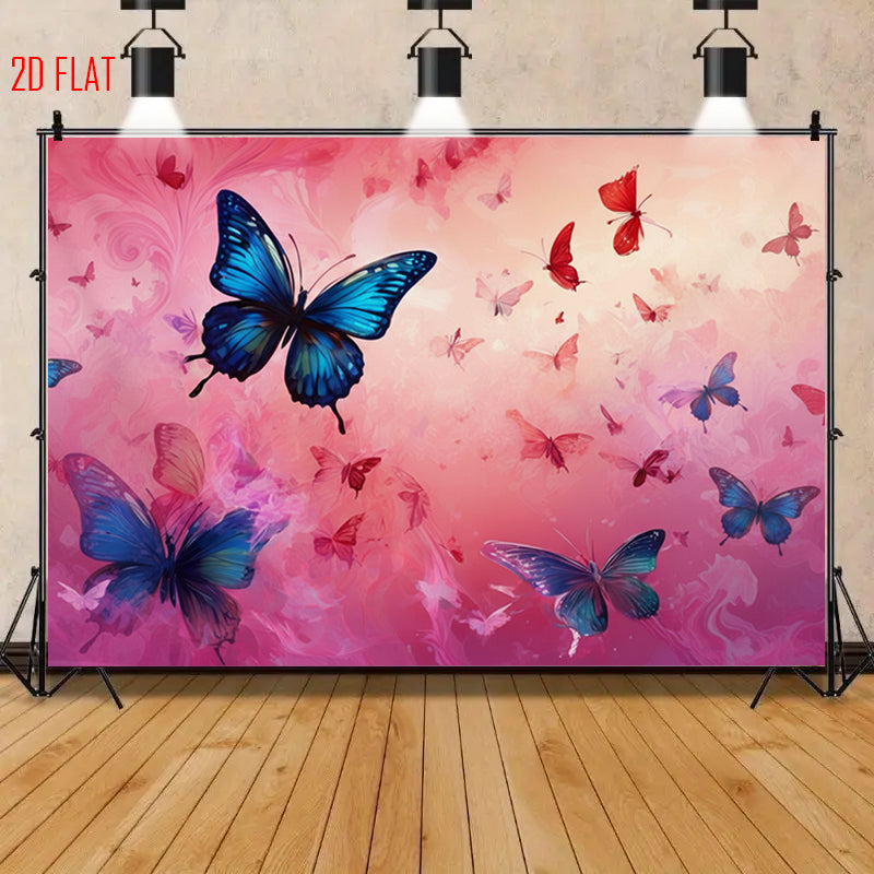 Pink Butterfly Bkgd Cloth