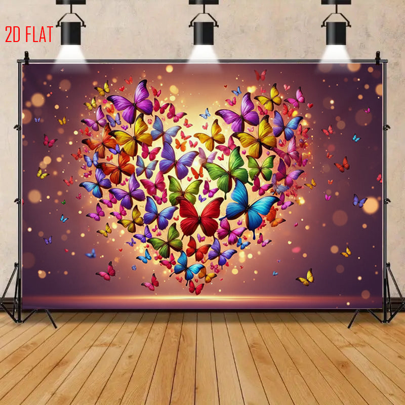 Colorful Butterfly Fantasy Background Cloth