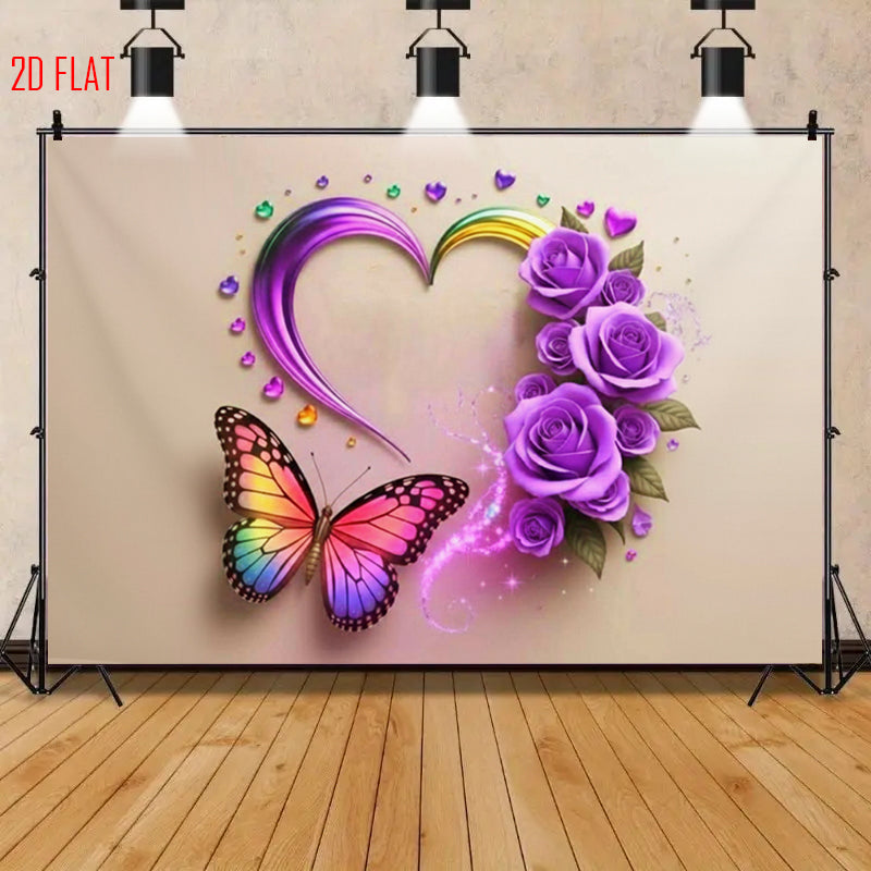 Purple Rose Photo Backdrop