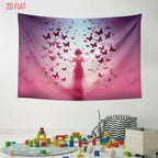 Butterfly Girl Background Cloth