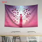 Butterfly Girl Background Cloth