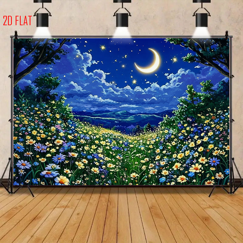 Fairy Tale Star Moon Backdrop