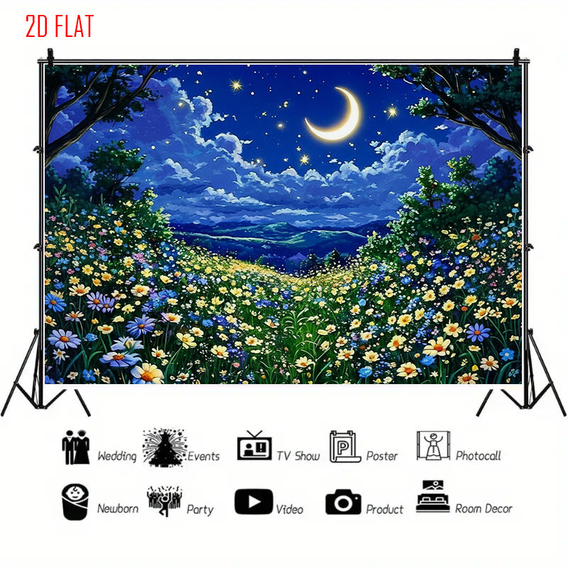 Fairy Tale Star Moon Backdrop