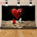 Red Heart Photo Backdrop