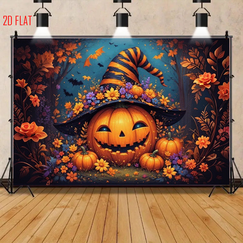 Halloween Pumpkin Background Cloth