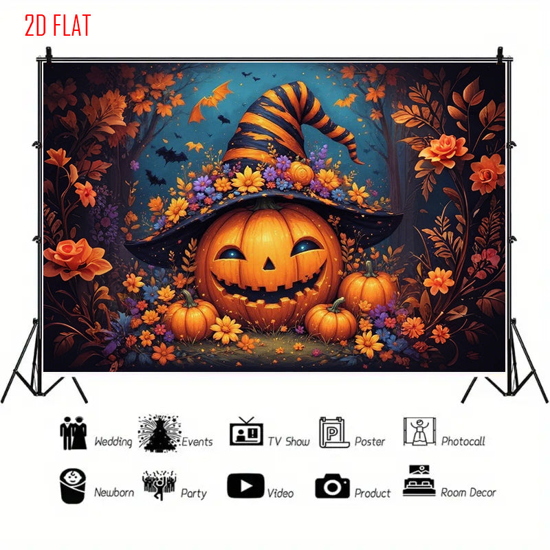 Halloween Pumpkin Background Cloth
