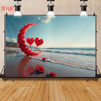 Beach Rose Moon Backdrop