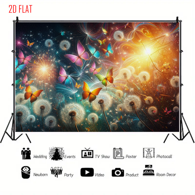 Color Butterfly Photo Background Cloth