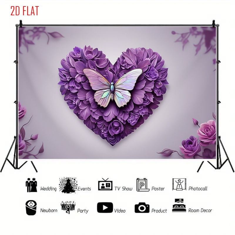 Purple Flower Photo Background Cloth